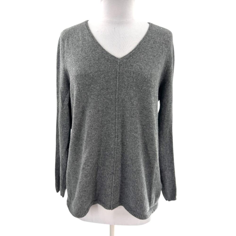 Belford v neck cashmere sweater gray sz XL